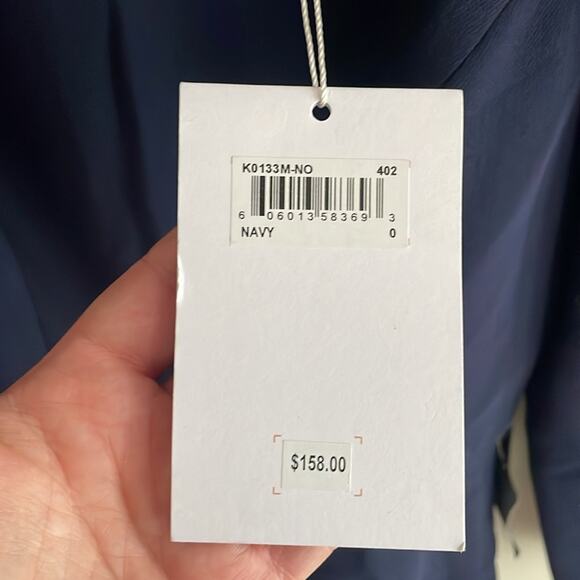 Gal Meets Glam Celeste Fit and Flare Dress Navy - Picture 8 of 14